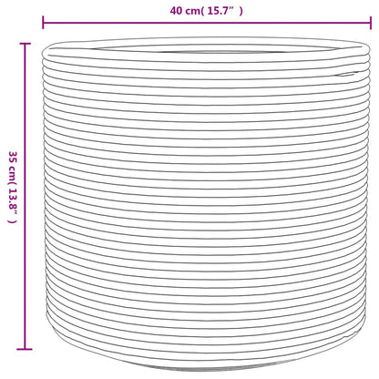 vidaXL Storage Basket Grey and White Ø40x35 cm Cotton