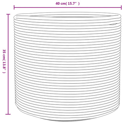 vidaXL Storage Basket Grey and White Ø40x35 cm Cotton
