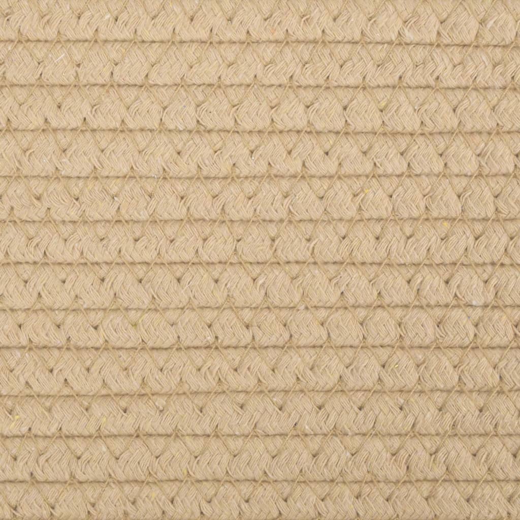 vidaXL Storage Basket Beige and White Ø40x35 cm Cotton
