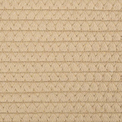vidaXL Storage Basket Beige and White Ø40x35 cm Cotton
