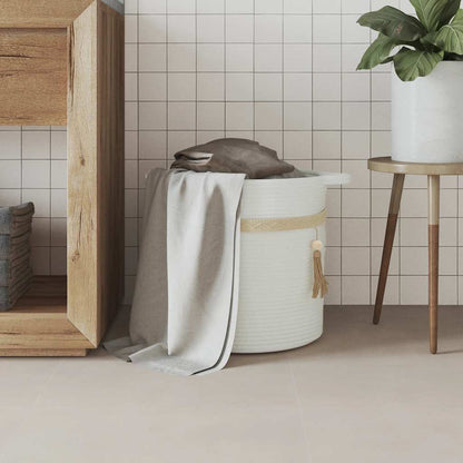 vidaXL Storage Basket White Ø38x36 cm Cotton