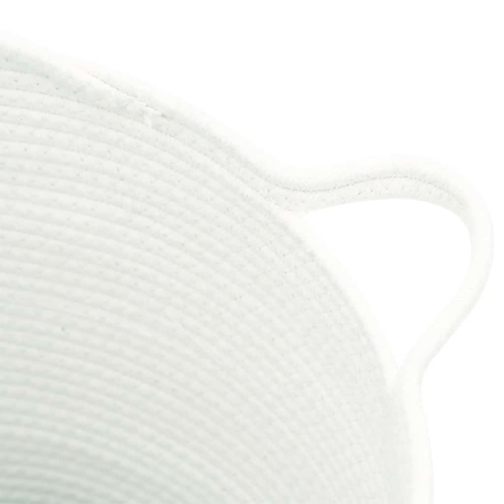 vidaXL Storage Basket White Ø38x36 cm Cotton