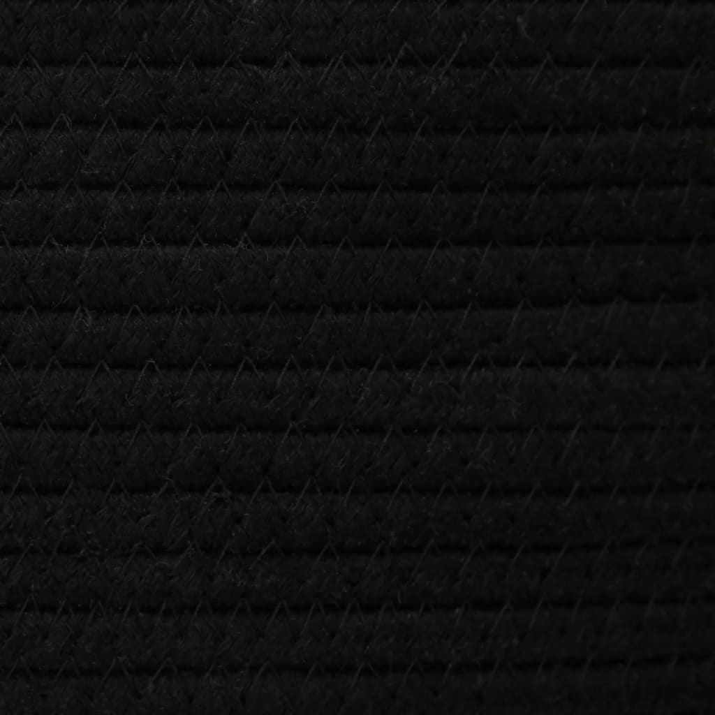 vidaXL Storage Baskets 2 pcs White and Black Cotton