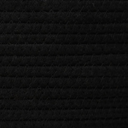 vidaXL Storage Baskets 2 pcs White and Black Cotton
