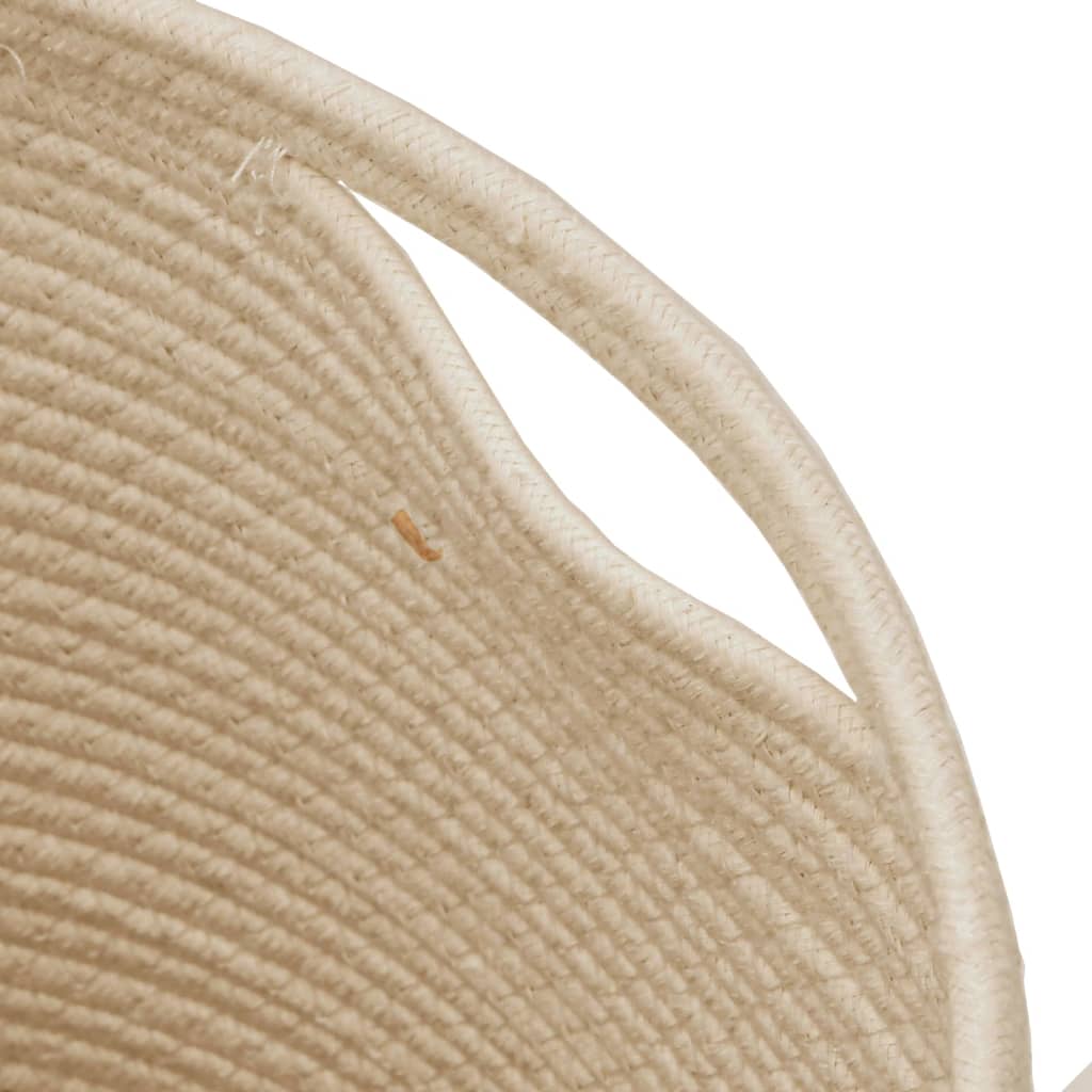vidaXL Storage Basket with Lid Black and Beige Ø37x50 cm Cotton