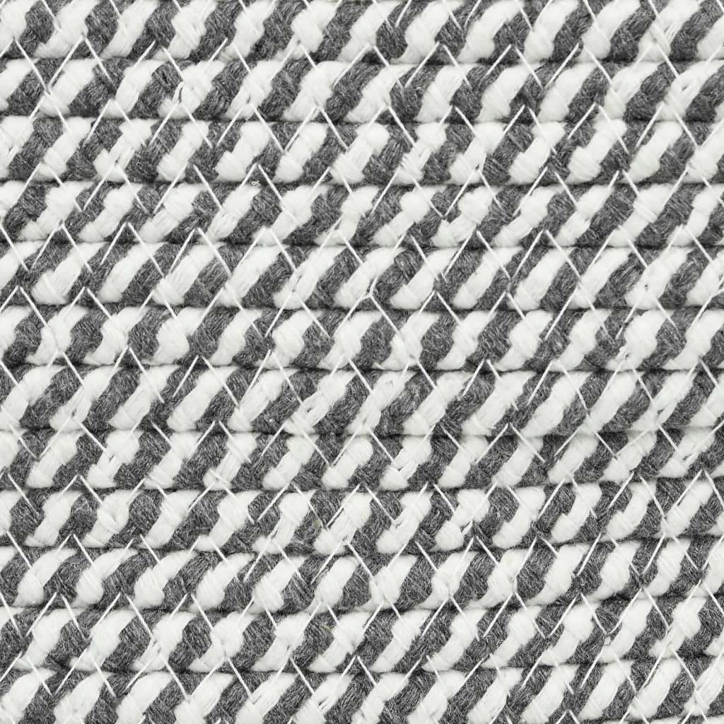 vidaXL Storage Basket Grey and White Ø38x46 cm Cotton