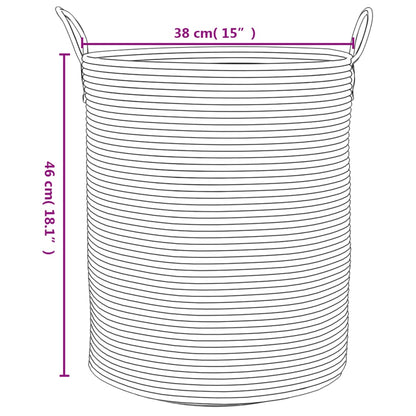 vidaXL Storage Basket Grey and White Ø38x46 cm Cotton