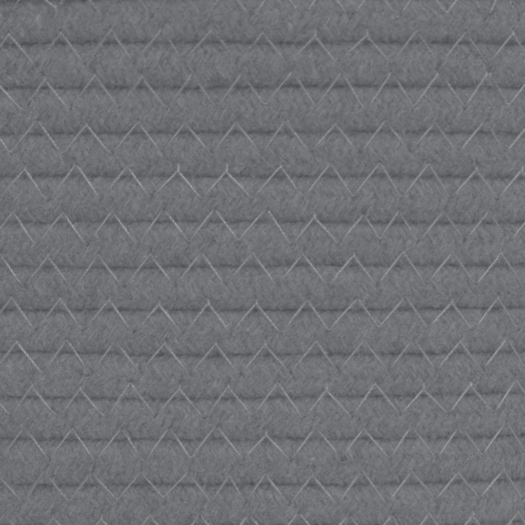 vidaXL Storage Basket Grey and White Ø38x46 cm Cotton