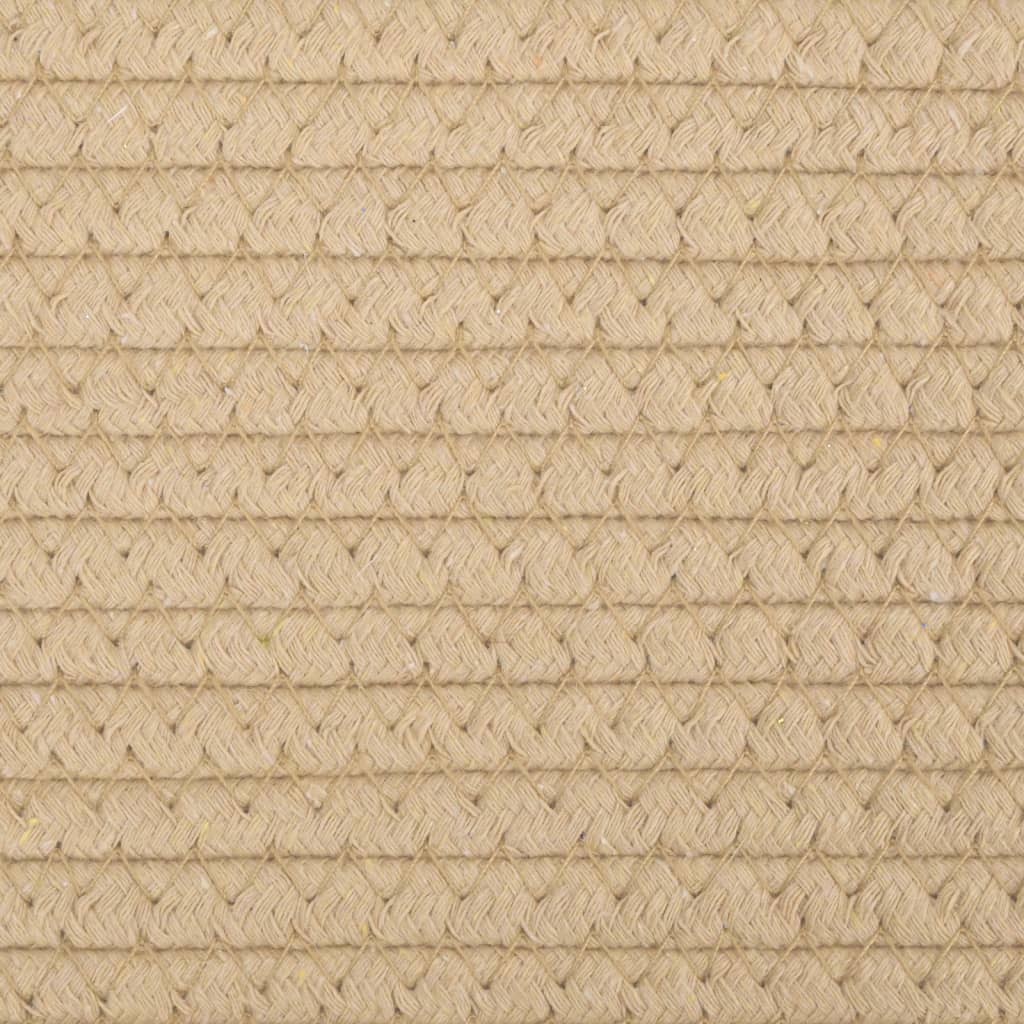 vidaXL Storage Basket Beige and White Ø38x46 cm Cotton