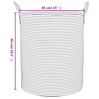 vidaXL Storage Basket Brown and White Ø38x46 cm Cotton