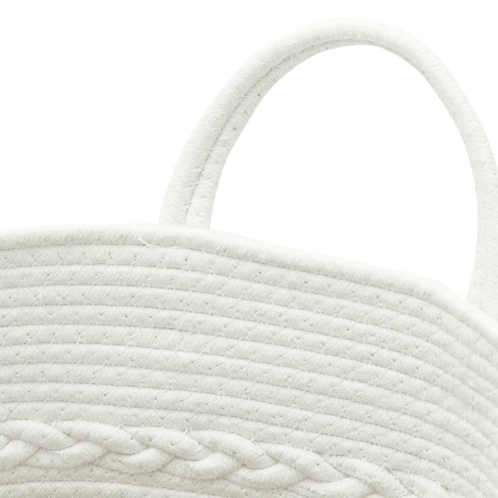 vidaXL Storage Basket Grey and White Ø43x38 cm Cotton