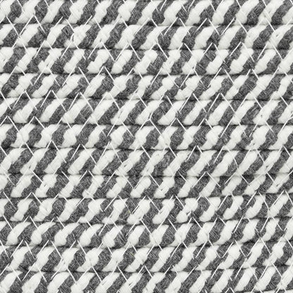 vidaXL Storage Basket Grey and White Ø43x38 cm Cotton