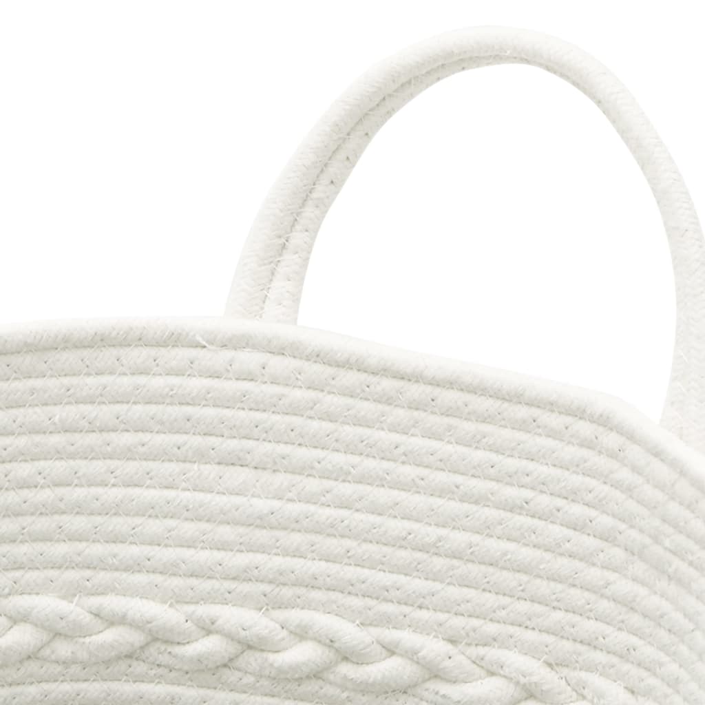vidaXL Storage Basket Brown and White Ø43x38 cm Cotton