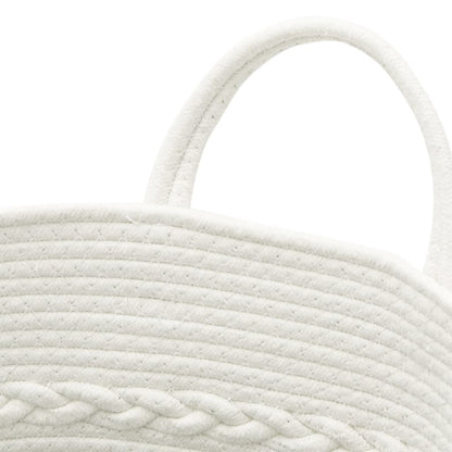 vidaXL Storage Basket Brown and White Ø43x38 cm Cotton