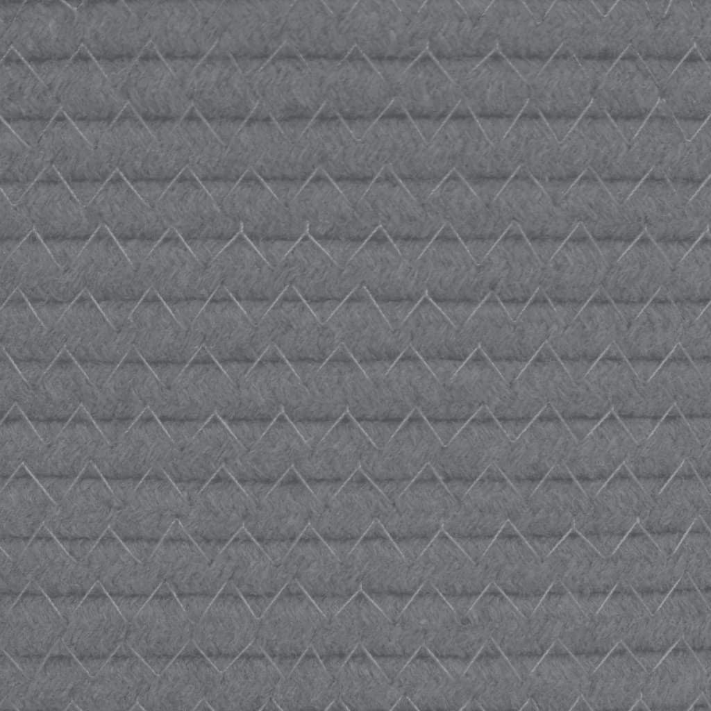 vidaXL Storage Basket Grey and White Ø51x33 cm Cotton