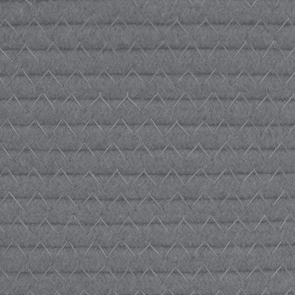 vidaXL Storage Basket Grey and White Ø51x33 cm Cotton