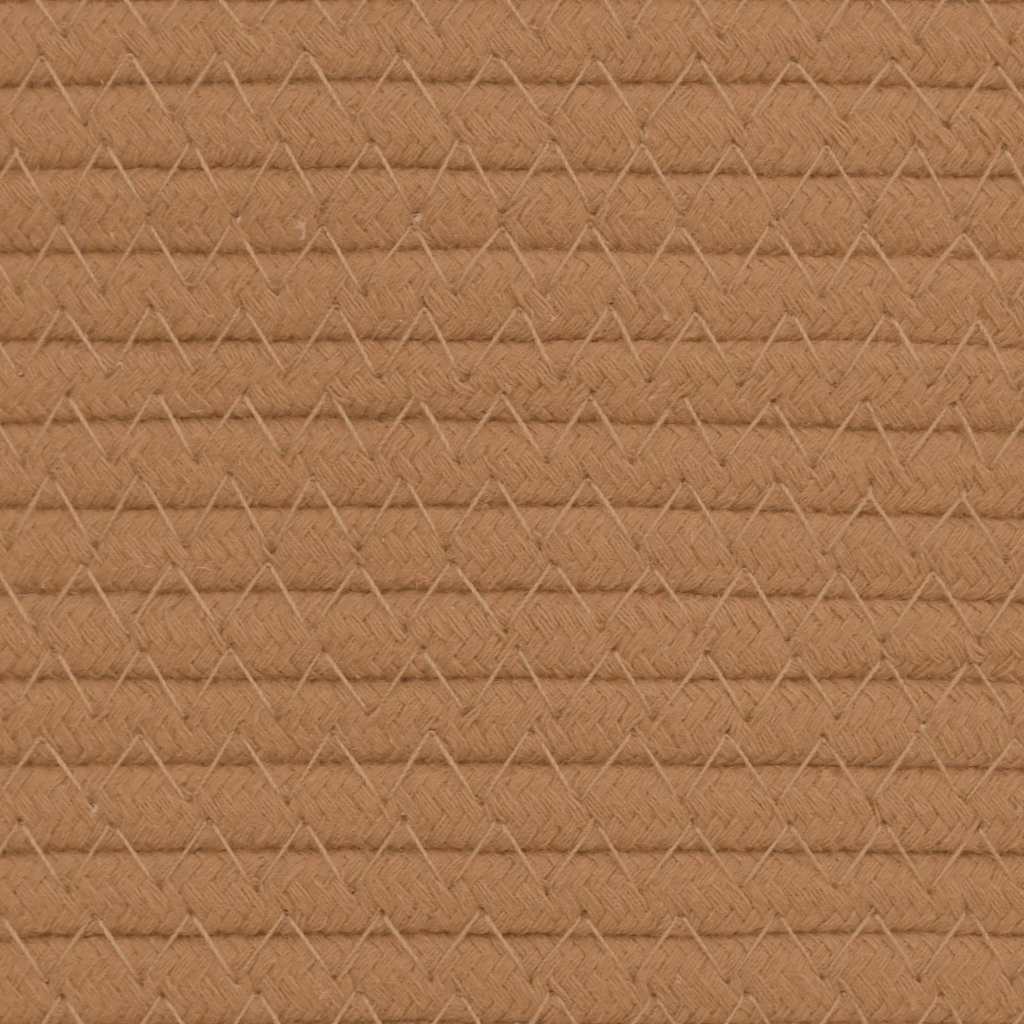 vidaXL Storage Basket Brown and White Ø49x65 cm Cotton