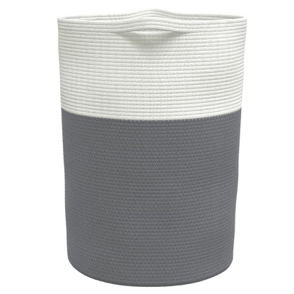 vidaXL Storage Basket Grey and White Ø49x65 cm Cotton