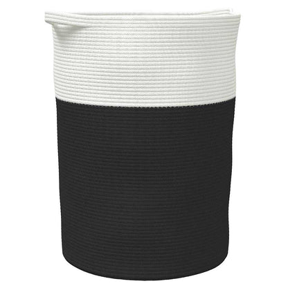 vidaXL Storage Basket Black and White Ø49x65 cm Cotton