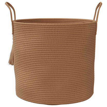 vidaXL Storage Basket Brown Ø40x35 cm Cotton
