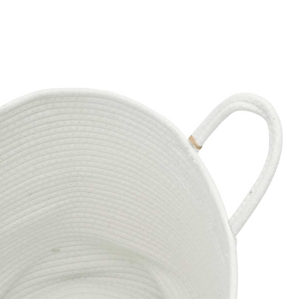 vidaXL Storage Basket White Ø40x35 cm Cotton