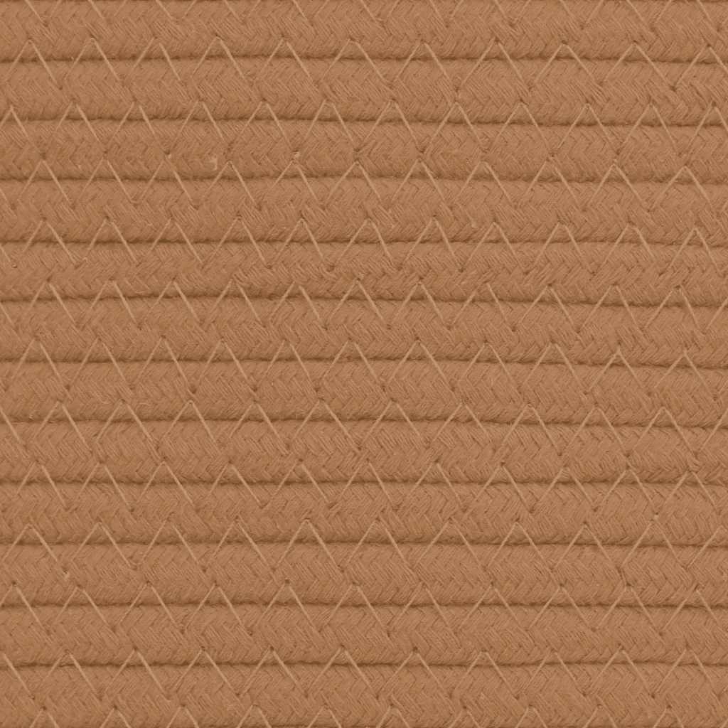 vidaXL Storage Basket Brown and White Ø40x35 cm Cotton