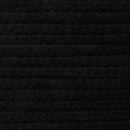 vidaXL Storage Basket with Lid White and Black Ø40x35 cm Cotton