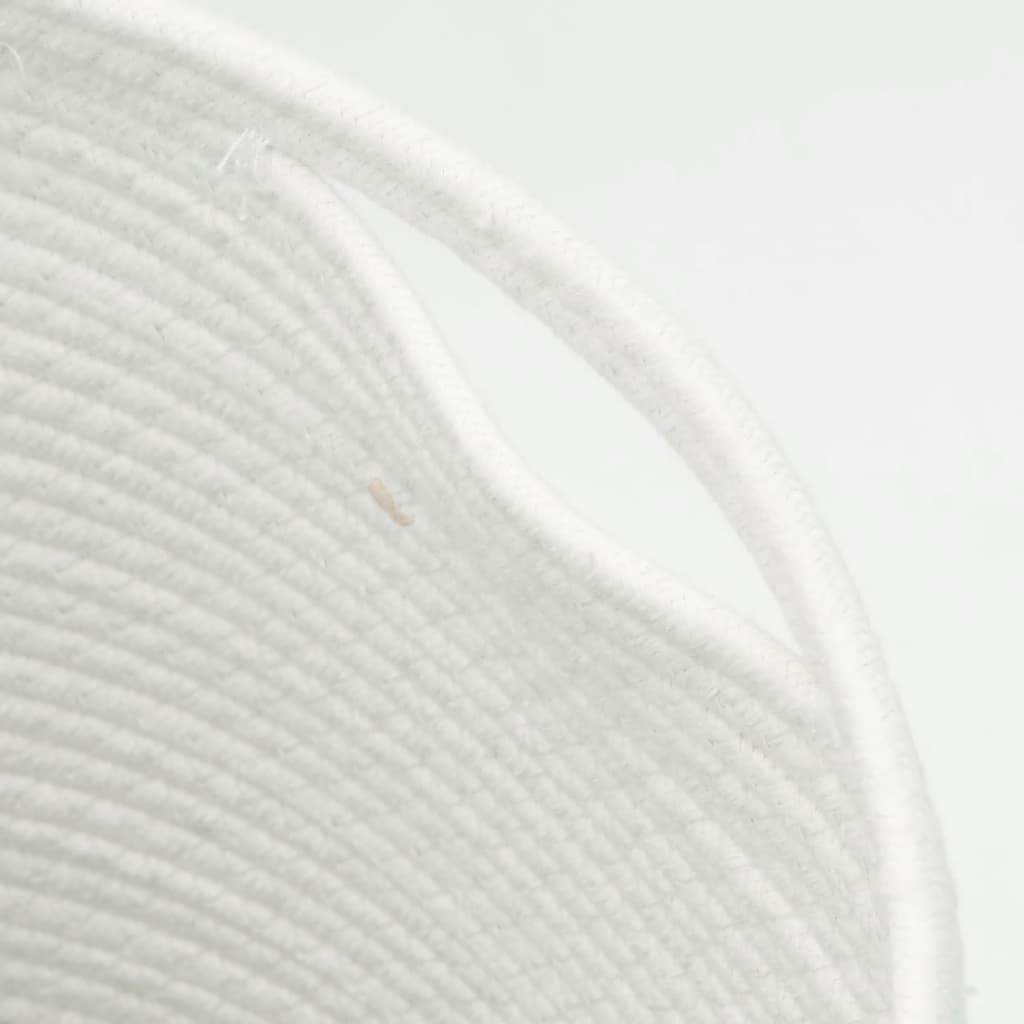 vidaXL Storage Basket with Lid Brown and White Ø40x35 cm Cotton