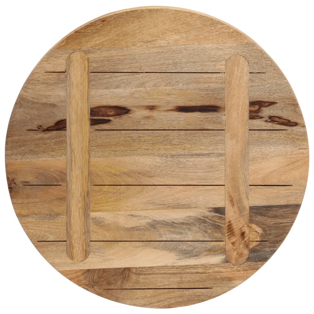 vidaXL Table Top Ø 50x3.8 cm Round Solid Wood Rough Mango
