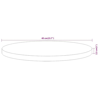 vidaXL Table Top Ø40x2.5 cm Round Solid Wood Acacia