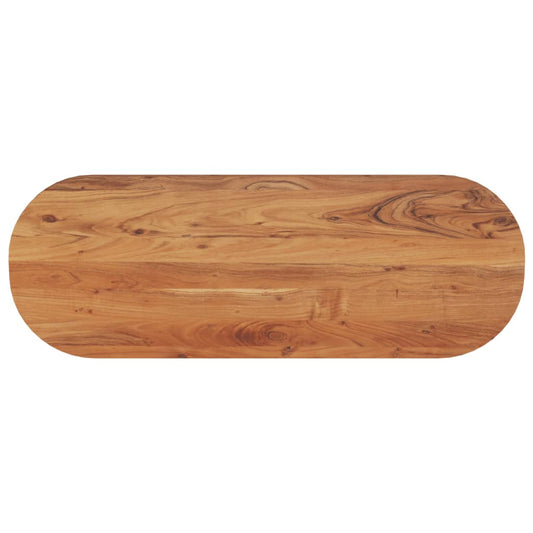 vidaXL Table Top 140x50x2.5 cm Oval Solid Wood Acacia