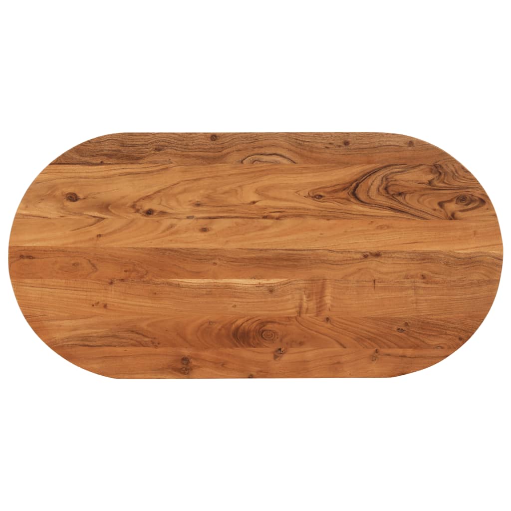 vidaXL Table Top 120x60x3.8 cm Oval Solid Wood Acacia