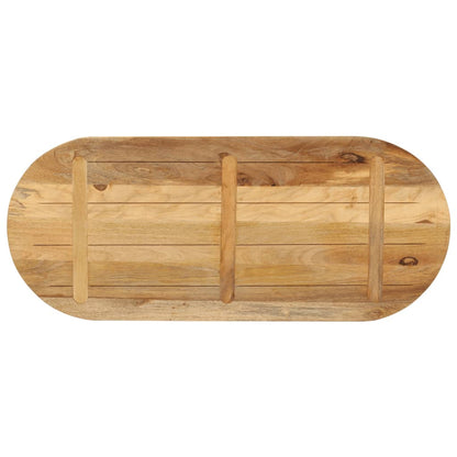 vidaXL Table Top 100x40x2.5 cm Oval Solid Wood Rough Mango