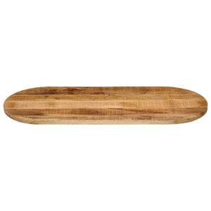 vidaXL Table Top 110x40x3.8 cm Oval Solid Wood Rough Mango