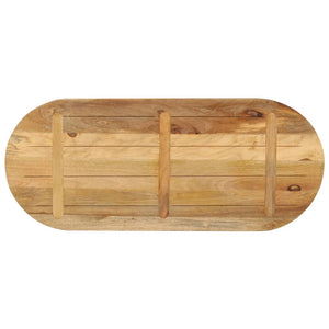 vidaXL Table Top 110x40x3.8 cm Oval Solid Wood Rough Mango