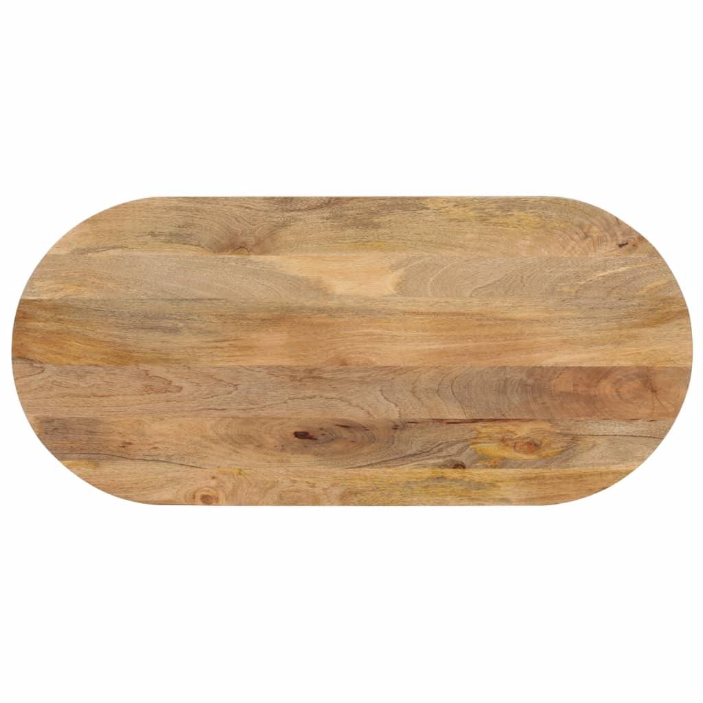 vidaXL Table Top 120x60x2.5 cm Oval Solid Wood Mango