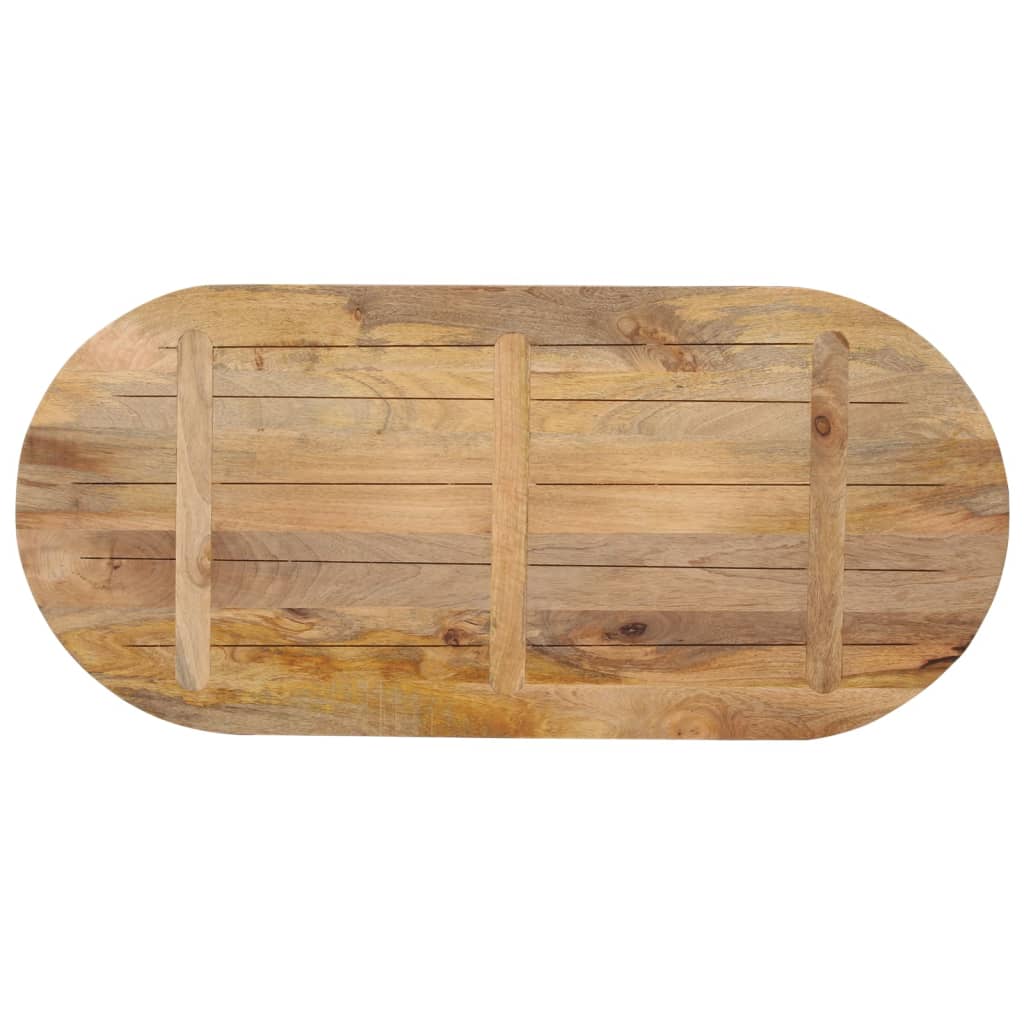 vidaXL Table Top 120x60x2.5 cm Oval Solid Wood Mango