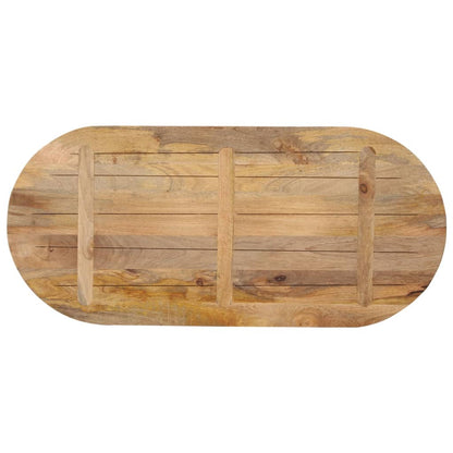 vidaXL Table Top 100x40x3.8 cm Oval Solid Wood Mango