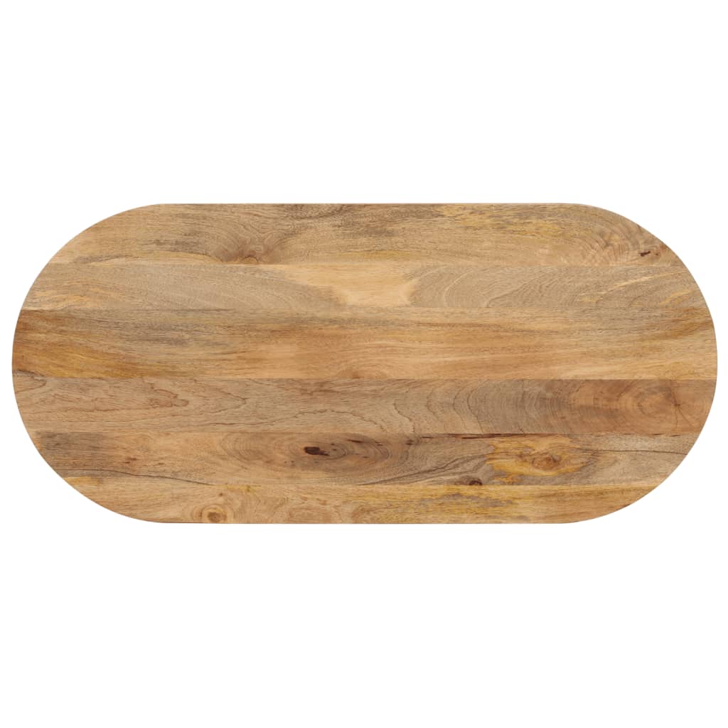 vidaXL Table Top 110x50x3.8 cm Oval Solid Wood Mango
