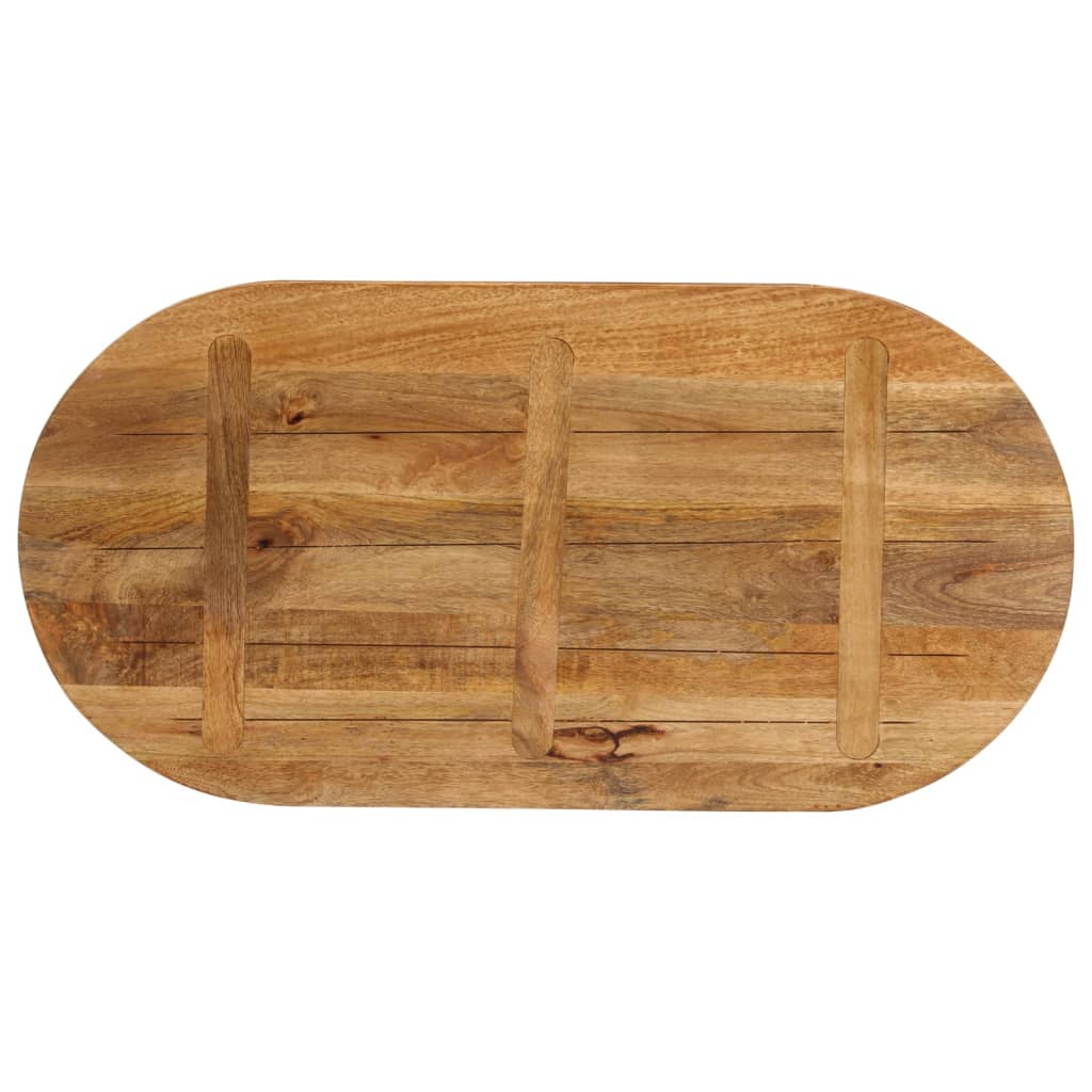 vidaXL Table Top 110x50x3.8 cm Oval Solid Wood Mango