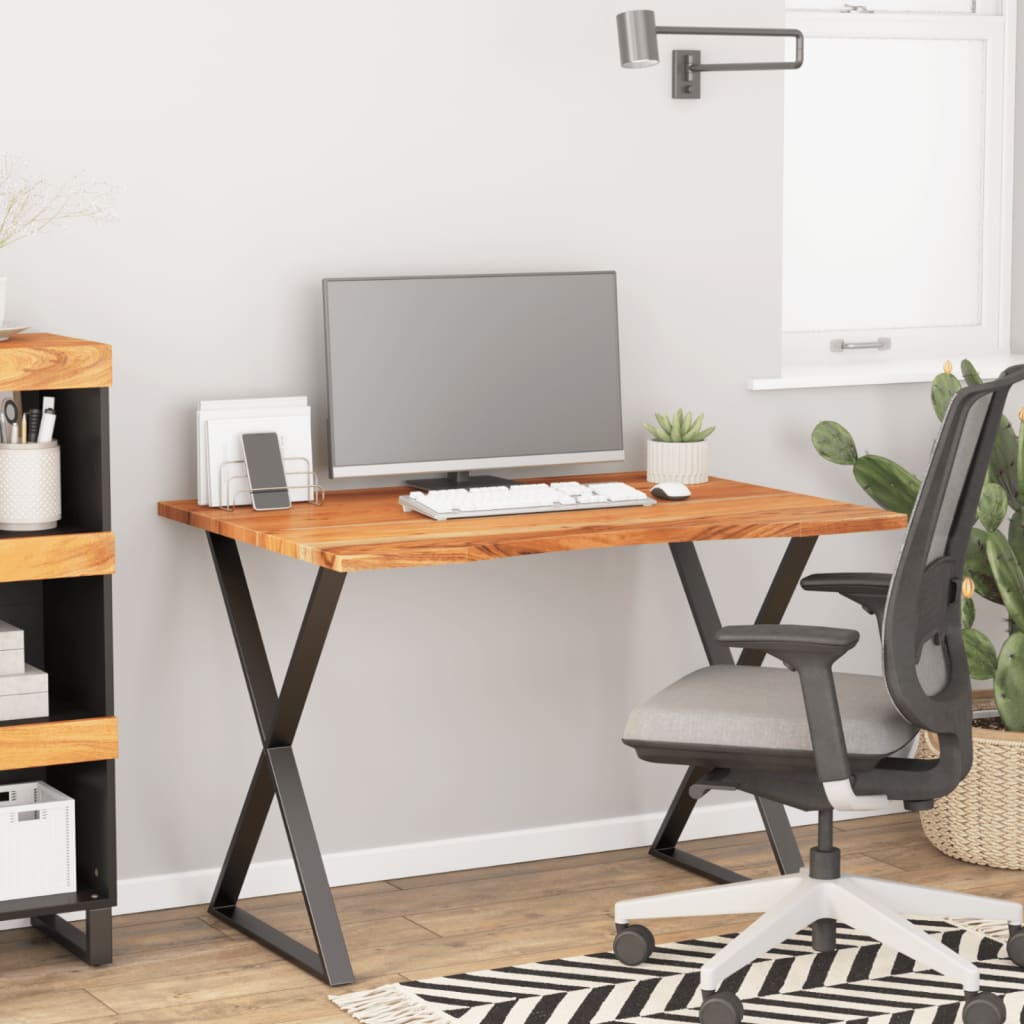 vidaXL Desk Top 110x80x2.5 cm Rectangular Solid Wood Acacia