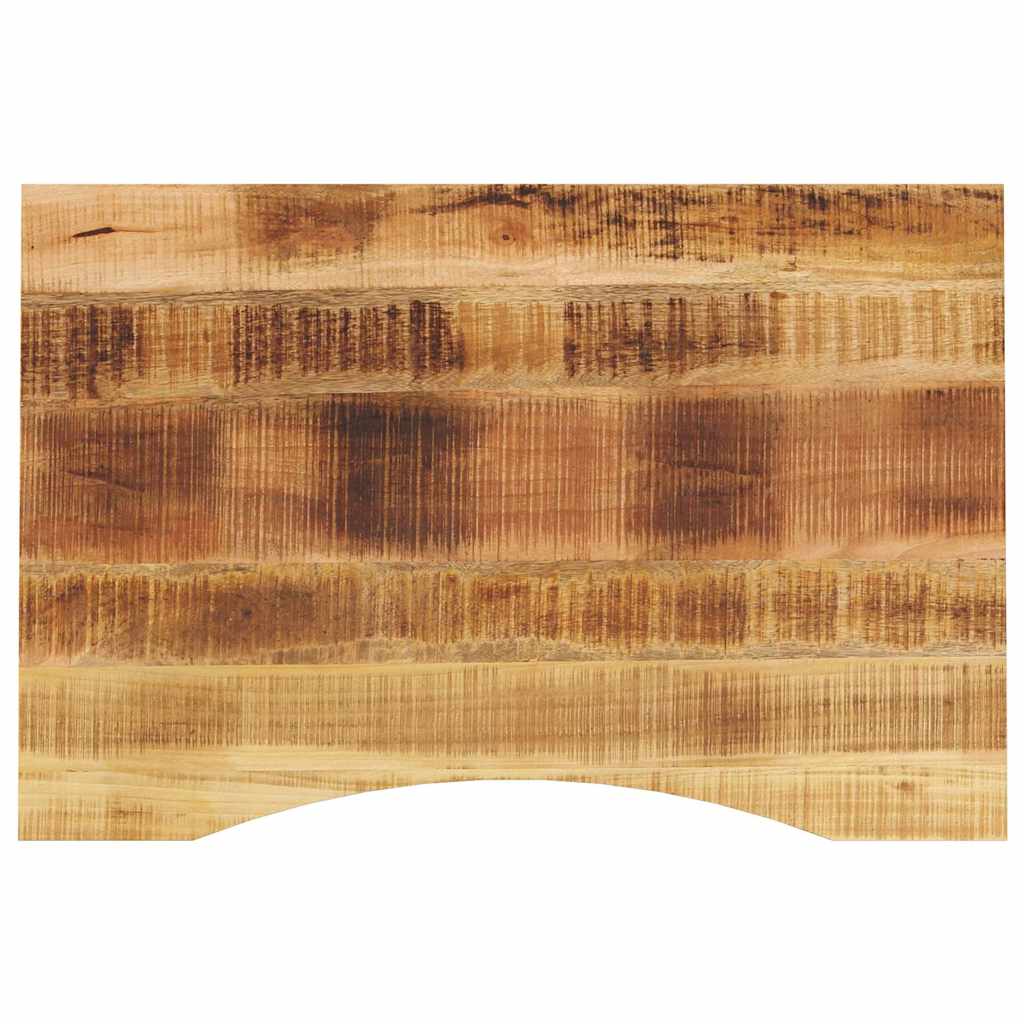 vidaXL Desk Top with Curve 90x50x2.5 cm Solid Wood Rough Mango