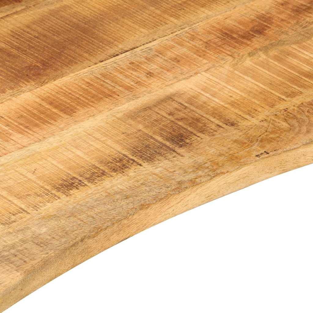 vidaXL Desk Top with Curve 90x50x2.5 cm Solid Wood Rough Mango