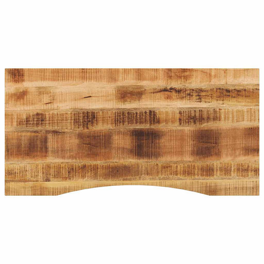 vidaXL Desk Top with Curve 120x50x2.5 cm Solid Wood Rough Mango