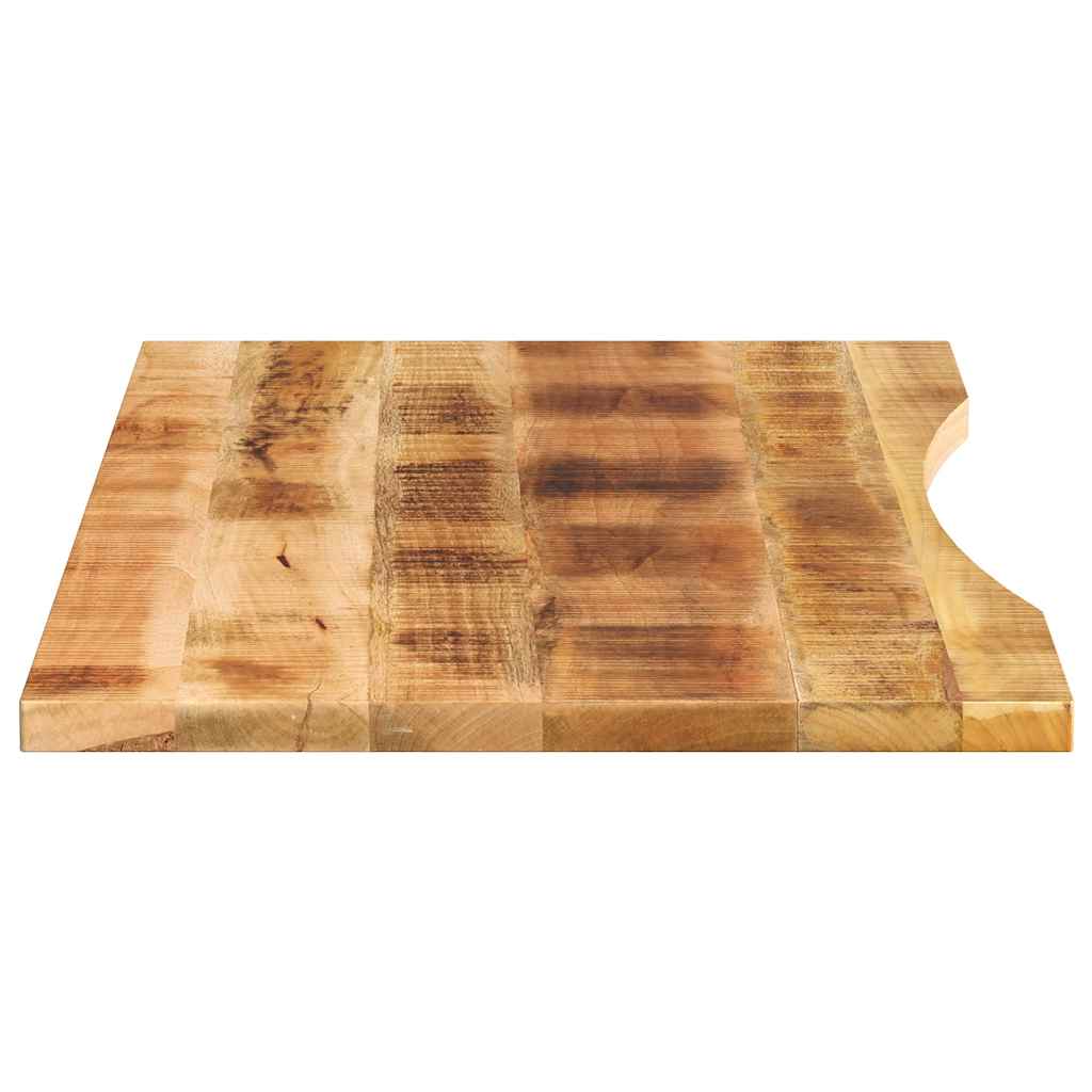 vidaXL Desk Top with Curve 120x50x2.5 cm Solid Wood Rough Mango
