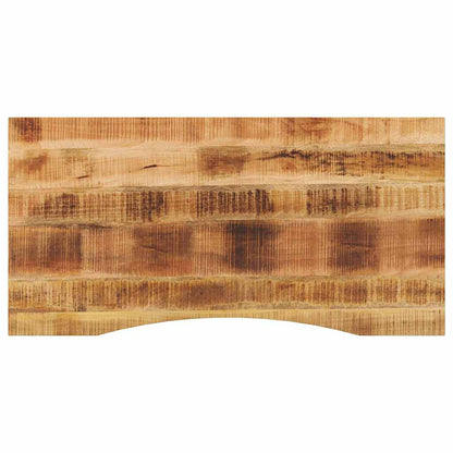vidaXL Desk Top with Curve 110x60x2.5 cm Solid Wood Rough Mango
