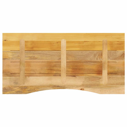 vidaXL Desk Top with Curve 120x60x2.5 cm Solid Wood Rough Mango