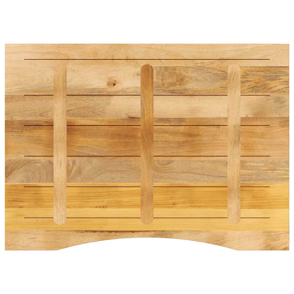 vidaXL Desk Top with Curve 100x80x2.5 cm Solid Wood Rough Mango