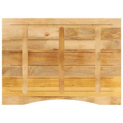 vidaXL Desk Top with Curve 100x80x2.5 cm Solid Wood Rough Mango