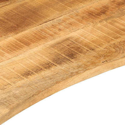 vidaXL Desk Top with Curve 100x80x2.5 cm Solid Wood Rough Mango